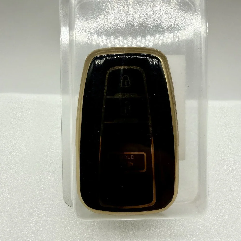 Black Key Fob Skin 3 Button for Toyota Prius Corolla RAV4 Hghlander 4Runner Note